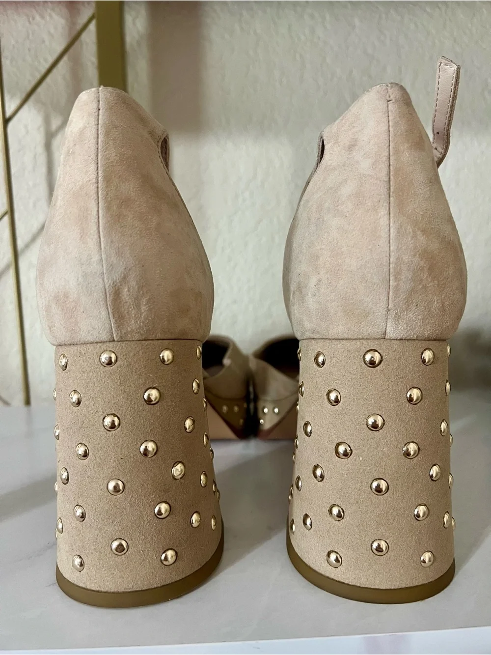 NWT Pelle Moda Dietta Ankle Strap Platform Pump in Latte